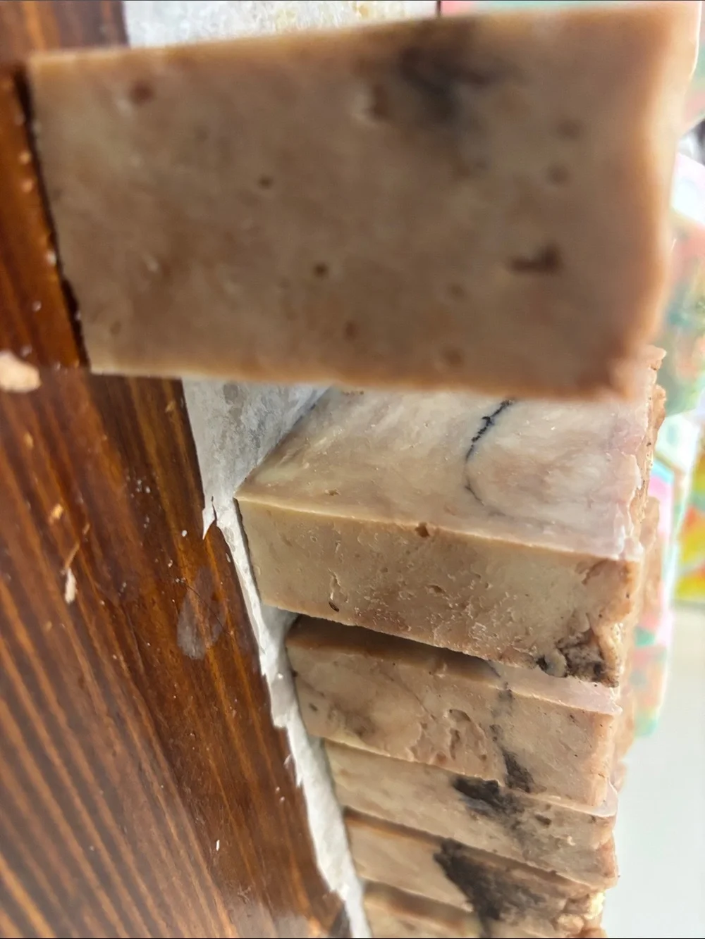 Handmade Gentle Soap Bar – Cream with Dark Swirl Hot fudge brownie with coffee